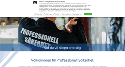 Desktop Screenshot of professionellsakerhet.se